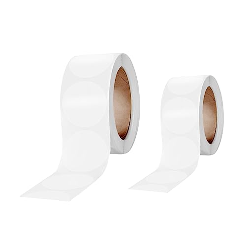 OSALADI 2 Rollen Transparente Runde Klebeetiketten Selbstklebende Versiegelungsaufkleber für Geschenkverpackungen Umschläge Bastelarbeiten Praktische Klare Etiketten für Boxen und Beutel von OSALADI