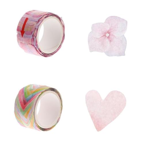 OSALADI 2 Rollen Washi Tape Blumenmuster Masking Tape mit Blumenaufklebern Dekoratives Klebeband für Scrapbooking Tagebuch Planer DIY Bastelbedarf Abreißbar Herzblume OSALADI 2 Rollen Washi Tape Blumenmuster Masking Tape mit Blumenaufklebern Dekoratives Klebeband für Scrapbooking Tagebuch Planer DIY Bastelbedarf Abreißbar Herzblume von OSALADI