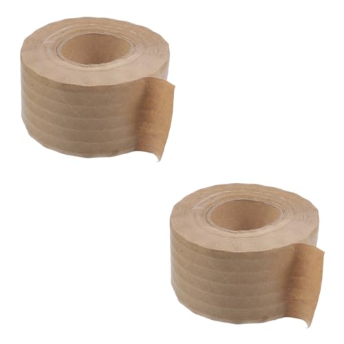 OSALADI 2 Rollen Wasseraktiviertes Kraftpapier Klebeband Starkes und Vielseitiges Verpackungsklebeband für Versand Umzug und Diy Anwendungen Sicheren Verschließen Schutz von Bildern von OSALADI