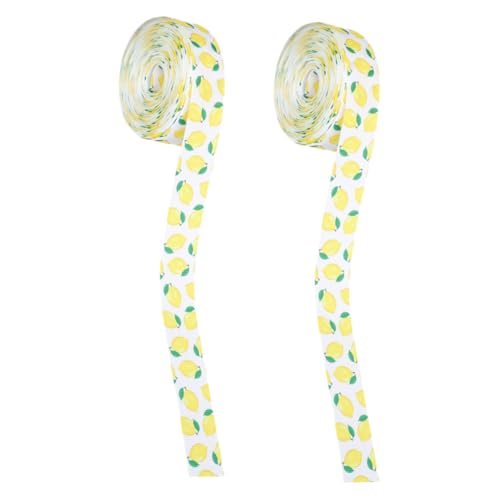 OSALADI 2 Rollen Zitronen Polyesterband Breit Lang Bedrucktes Geschenkband mit Früchtemotiv Vielseitiges Dekoband für DIY Schleifen Party Hochzeitsdekoration Robustes Bastelband OSALADI 2 Rollen Zitronen Polyesterband Breit Lang Bedrucktes Geschenkband mit Früchtemotiv Vielseitiges Dekoband für DIY Schleifen Party Hochzeitsdekoration Robustes Bastelband von OSALADI