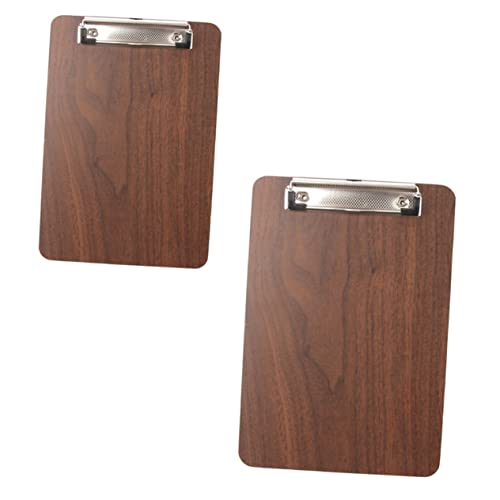 OSALADI 2 STÜCK Teiliges Holzmenü Clipboard für Küche und Restaurant Stabiler Klemmbrett mit Metallclip für Rezepte und Menüs für Zuhause und von OSALADI