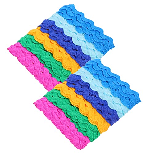 OSALADI 2 STÜCK Wellenrand Band für Kleidung Dekoration Buntes Geschenkband für Bastelprojekte Hochzeiten und Partys Vielseitig Einsetzbar für Wohnaccessoires und Einladungen von OSALADI