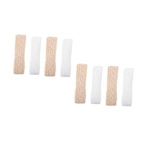 OSALADI 2 Sätze Baumwoll Spitzenband Dekoration Für Kleidung Diy Und Nähprojekte Weiß Und Beige Für Kreative Bastelarbeiten 4 Rollen * 2 OSALADI 2 Sätze Baumwoll Spitzenband Dekoration Für Kleidung Diy Und Nähprojekte Weiß Und Beige Für Kreative Bastelarbeiten 4 Rollen * 2 von OSALADI