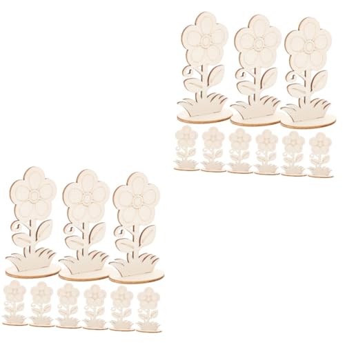 OSALADI 2 Sätze Bemalte Blumenornamente Ranken Zur Dekoration Künstliche Blumen Blanker Ausschnitt Unfertige Ausschnitte Blumen Für Babys Zum Bemalen Künstliche 12 Stück * 2 von OSALADI