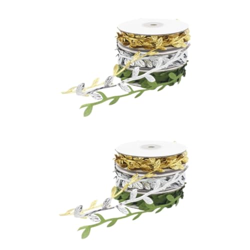 OSALADI 2 Sätze Blätterbänder Diy Geschenkbänder Mit Blattdesign Dekorative Ribbons Für Bastelarbeiten Hochzeitsdekoration Und Geschenkverpackung 3 Rollen * 2 OSALADI 2 Sätze Blätterbänder Diy Geschenkbänder Mit Blattdesign Dekorative Ribbons Für Bastelarbeiten Hochzeitsdekoration Und Geschenkverpackung 3 Rollen * 2 von OSALADI