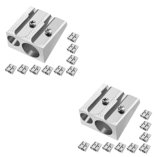OSALADI 2 Sätze Bleistiftspitzer Künstler Anspitzer Mini -bleistiftschärfer Kunst Erwachsene Schulmaterial Buntstiftspitzer Schreibwaren Fürs Büro Aluminiumlegierung Silber 10 Stück * 2 OSALADI 2 Sätze Bleistiftspitzer Künstler Anspitzer Mini -bleistiftschärfer Kunst Erwachsene Schulmaterial Buntstiftspitzer Schreibwaren Fürs Büro Aluminiumlegierung Silber 10 Stück * 2 von OSALADI