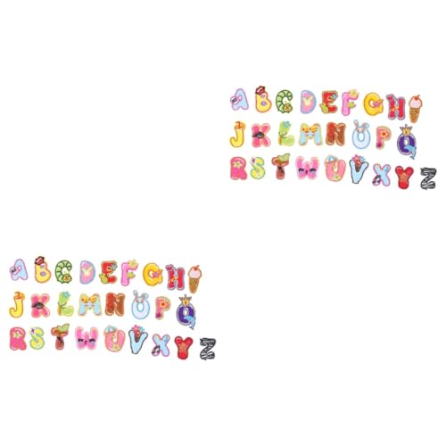 OSALADI 2 Sätze Bügelbilder Alphabet Patches Lustige Tiermotive für Aufnäher für Kleidung Jeans Rucksäcke Einfache Anwendung für Diy Bastelprojekte von OSALADI