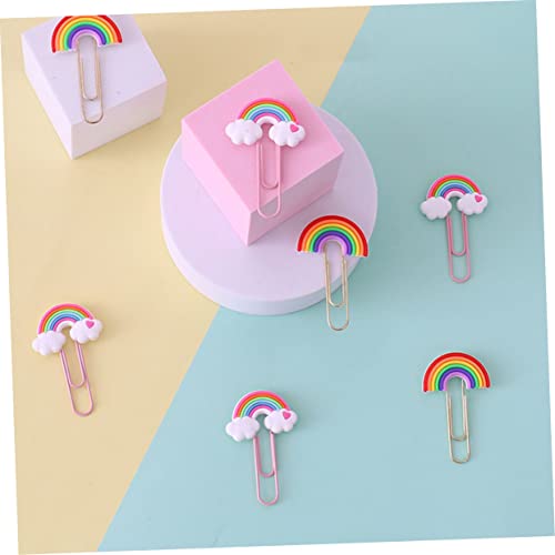 OSALADI 2 Sätze Bunte Papierklammern Teiliges Kreatives Regenbogen Design Aus Vielseitige Büroklammern Für Dateien Notizen Und Fotos Langlebig Und Robust 20 Stück * 2 von OSALADI