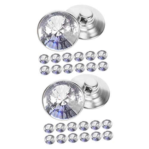 OSALADI 2 Sätze Dekorativer Sofaknopf Geformt Tasten Kristallknopf Für Sofa Möbel Nagel Kristall-polsternägel Kristallknopf Für Couch Dekorativer Möbelstift Eisen Transparent 100 Stück * 2 von OSALADI