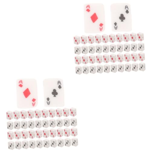 OSALADI 2 Sätze Diy Bastelperlen Polymer Clay Pokerkarten Perlen Für Schmuckherstellung Armbänder Langlebig Vielseitig Einsetzbar Einfache Handhabung 100 Stück * 2 von OSALADI