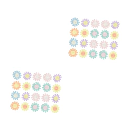OSALADI 2 Sätze Diy Blumen Patches Bestickte Applikationen Für Kleidung Einfaches Aufnähen Und Aufbügeln Vielseitig Für Kleidung Taschen Und Handwerk Zufällige 20 Stück * 2 von OSALADI