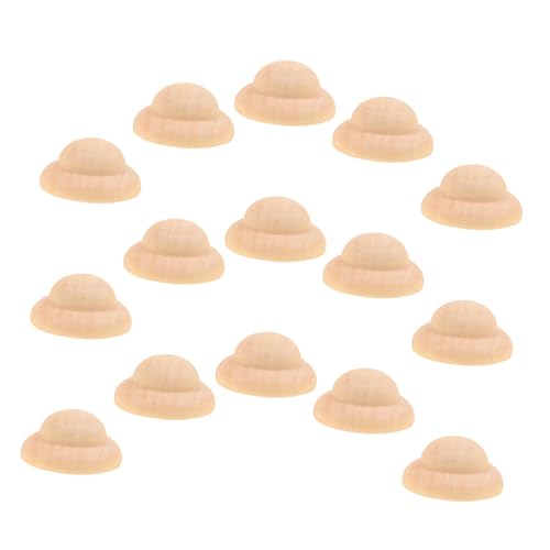 OSALADI 2 Sätze Diy Holzpuppen Hüte Unbemalte Holz Hüte Für Bastelprojekte Für Tischdekoration Sicherem Holzmaterial Gefertigt 40 Stück * 2 von OSALADI