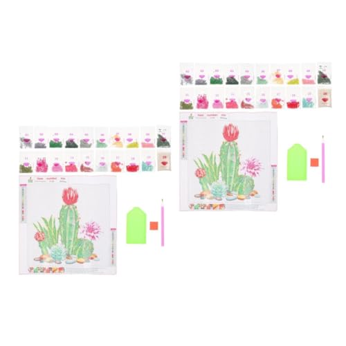 OSALADI 2 Sätze Diy Kreuzstich Set mit Kaktus Muster Komplettes Stickerei Kit für Anfänger für Kreative Diy Projekte und Gemeinsame Bastelstunden mit Kindern OSALADI 2 Sätze Diy Kreuzstich Set mit Kaktus Muster Komplettes Stickerei Kit für Anfänger für Kreative Diy Projekte und Gemeinsame Bastelstunden mit Kindern von OSALADI