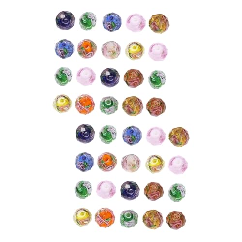OSALADI 2 Sätze Diy Spacer Perlen Bunte Schnittperlen Für Schmuckherstellung Lose Glasperlen Für Armbänder Und Bastelprojekte 20 Stück * 2 von OSALADI