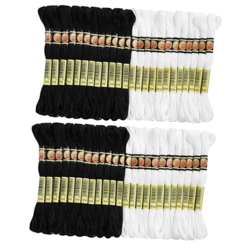 OSALADI 2 Sätze Diy Stickgarn Handgemachte Stickgarne Für Bastelprojekte Lange Baumwollfäden Schwarz Und Weiß Vielseitige Nähzubehör Für Kreative Arbeiten 24 Stück * 2 OSALADI 2 Sätze Diy Stickgarn Handgemachte Stickgarne Für Bastelprojekte Lange Baumwollfäden Schwarz Und Weiß Vielseitige Nähzubehör Für Kreative Arbeiten 24 Stück * 2 von OSALADI