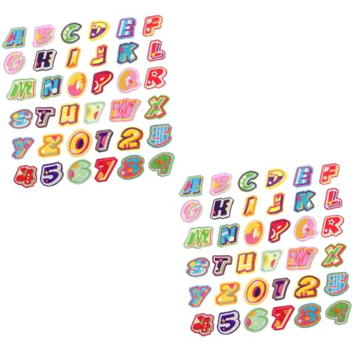OSALADI 2 Sätze Englischer Brief Patch Flicken für Kleidung Patches nähen Aufnäher zum Aufnähen von Buchstaben der Patch bestickt Stickereiflecken Bügelnflecken Flicken aufbügeln Filzstoff von OSALADI