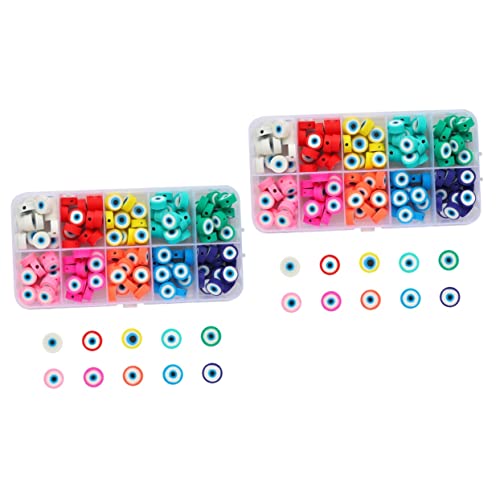 OSALADI 2 Sätze Evil Eye Perlen Set Bunte Polymer Beads Für Armbänder Und Diy Schmuck Kreative Bastelperlen Für Schmuckherstellung Und Bastelprojekte 150 Stück * 2 OSALADI 2 Sätze Evil Eye Perlen Set Bunte Polymer Beads Für Armbänder Und Diy Schmuck Kreative Bastelperlen Für Schmuckherstellung Und Bastelprojekte 150 Stück * 2 von OSALADI