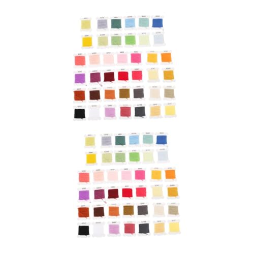 OSALADI 2 Sätze Farben Stickgarn Hochwertige Stickerei Threads Für Diy Nähprojekte Für Kreuzstich Hand Und Maschinensticken Geschenkidee Für 40 Rollen * 2 von OSALADI