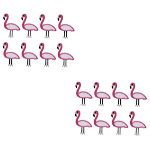 OSALADI 2 Sätze Flamingo Patches Aufbügelbare Stickereien Für Kleidung Jeans Und Bastelprojekte Selbstklebend Applikationen Zur Dekoration Und Reparatur 12 Stück * 2 von OSALADI