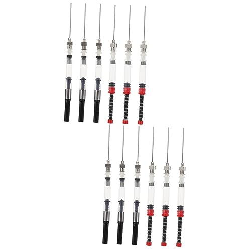 OSALADI 2 Sätze Füllfederhalter Tintensauger Ergonomische Tintenauffüllwerkzeuge Für Füller Einfache Anwendung Und Schnelles Nachfüllen Für Schüler Und Stiftliebhaber Rot 6 Stücke * 2 von OSALADI