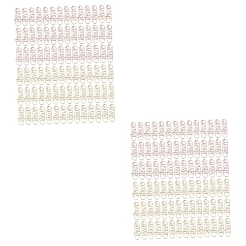 OSALADI 2 Sätze Geformte Büroklammern Clips (Mini Liebe Dekorative Papierklammern Büroklammern Jumbo Bunt Büroklammer Büroklammer-memo Schöner Lesezeichenclip 100 Stück * 2 von OSALADI