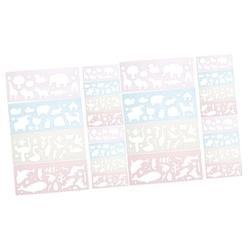 OSALADI 2 Sätze Geometrischer Vorlagenherrscher Malset Für Schablonen Für Zootier-schablonen Tiermalschablone Malschablonen Tier Pp 12 Stücke * 2 OSALADI 2 Sätze Geometrischer Vorlagenherrscher Malset Für Schablonen Für Zootier-schablonen Tiermalschablone Malschablonen Tier Pp 12 Stücke * 2 von OSALADI