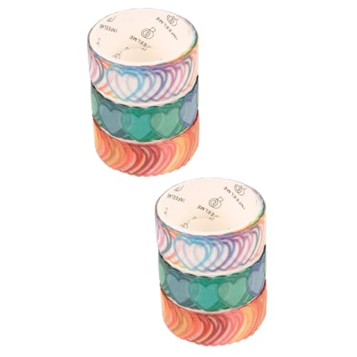 OSALADI 2 Sätze Geständnisdichterkassade Notizbuch Scrapbooking Sammelalbum Klebrig Schrott Für Band Buch Washi Tape Vintage Washi Tape Farbige Washi-tapes Papier 3 Rollen * 2 OSALADI 2 Sätze Geständnisdichterkassade Notizbuch Scrapbooking Sammelalbum Klebrig Schrott Für Band Buch Washi Tape Vintage Washi Tape Farbige Washi-tapes Papier 3 Rollen * 2 von OSALADI