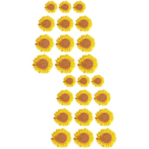 OSALADI 2 Sätze Gestickte Sonnenschein Stickerei Blumen Patches Sonnenblumen Patch Damen Nähaufkleber Sonnenblumen Kleidung DIY Kleidungszubehör Aufnäher Aufnäher 12 Stück * 2 von OSALADI