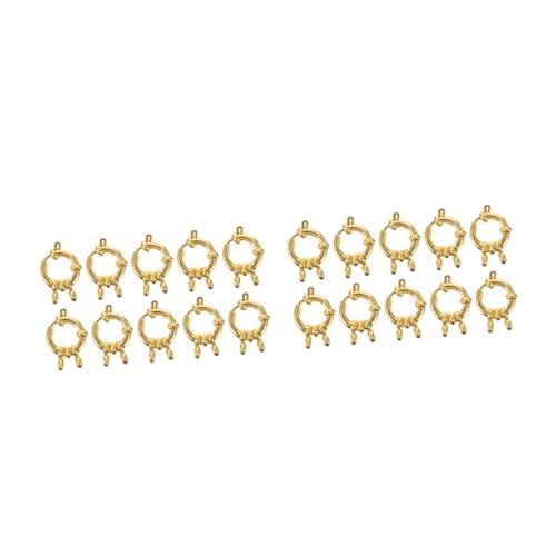 OSALADI 2 Sätze Goldene Spring Clasp Verschlüsse Für Diy Armband Und Schmuckherstellung Hochwertige Langlebige Zubehörteile Für Charmante Designs 10 Stück * 2 von OSALADI