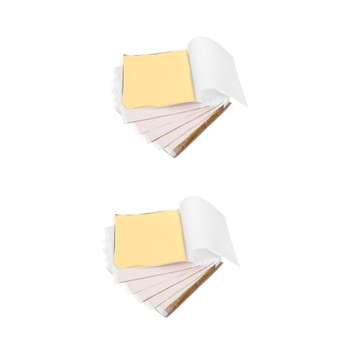 OSALADI 2 Sätze Goldfolie Dekorative Flocken Goldflocke Metallisches Seidenpapier Folienflocken Folie Zum Basteln Farbige Folie Eloxiertes Aluminium Golden 100 Stück * 2 von OSALADI