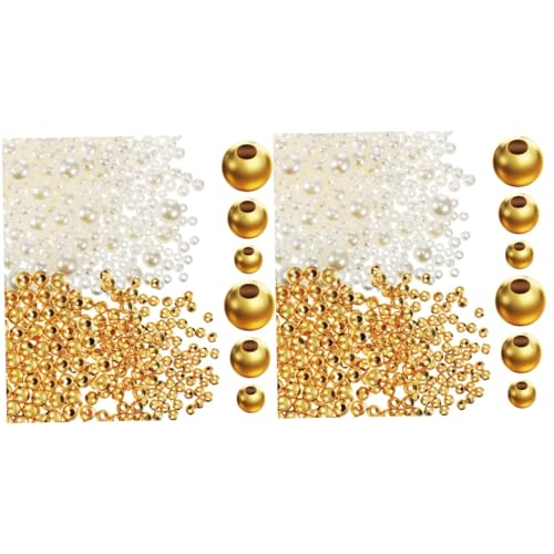 OSALADI 2 Sätze Goldperlen + Perlen Sortiert Abstandshalter Perlen Und Perlen Reiz Spacer Lose Metallschmuckzubehör Herstellen Perlen Für Schmuck Kleine Perlen Winzige Perlen 900 Stück * 2 OSALADI 2 Sätze Goldperlen + Perlen Sortiert Abstandshalter Perlen Und Perlen Reiz Spacer Lose Metallschmuckzubehör Herstellen Perlen Für Schmuck Kleine Perlen Winzige Perlen 900 Stück * 2 von OSALADI