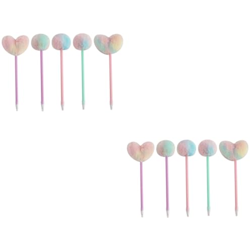 OSALADI 2 Sätze Herzförmiger Pom Pom Kugelschreiber Fluffy Ballpoint Pen Für Kreatives Und Dekoratives Schreibgerät Und Grün Für Schule Und Büro 5 Stücke * 2 OSALADI 2 Sätze Herzförmiger Pom Pom Kugelschreiber Fluffy Ballpoint Pen Für Kreatives Und Dekoratives Schreibgerät Und Grün Für Schule Und Büro 5 Stücke * 2 von OSALADI