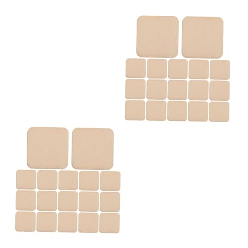 OSALADI 2 Sätze Holzplatten Für Diy Projekte Unbehandelte Quadratische Holzstücke Massivem Holz Für Bastelarbeiten Und Dekorationen Natürliche Holzmaterialien Für Erwachsene 100 Stück * 2 von OSALADI