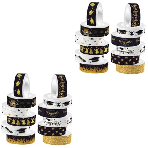 OSALADI 2 Sätze Klebeband Für Die Schule Abschlussschalbenbuchaufkleber Dekorateure Farbig Abschlussband Klebeband Für Scrapbooking Dekoration Tagebuchband Flüsterpapier 12 Rollen * 2 OSALADI 2 Sätze Klebeband Für Die Schule Abschlussschalbenbuchaufkleber Dekorateure Farbig Abschlussband Klebeband Für Scrapbooking Dekoration Tagebuchband Flüsterpapier 12 Rollen * 2 von OSALADI
