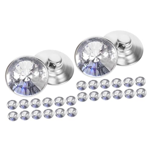 OSALADI 2 Sätze Kristallpolsterknöpfe Tasten Sofa Geformt Möbel Tackern Kristall-polsternägel Kristallknöpfe Strass-kristall-knöpfe Kristallknopf Für Couch Eisen Transparent 100 Stück * 2 von OSALADI