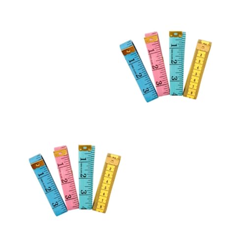 OSALADI 2 Sätze Messung Des Weichen Lineers Klebeband Für Den Körper Messen Maßband Maßschneidern Stoffmessband Nähen Taille Maßband Stoff Kleidermessband Pvc-kunststoff 4 Stück * 2 von OSALADI