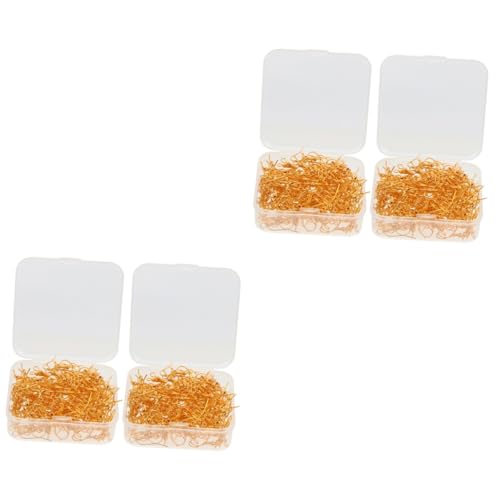 OSALADI 2 Sätze Ohrhaken Hochwertigem Eisen Robust Und Formbeständig Diy Ohrschmuck Zubehör Vielseitig Einsetzbar Für Kreative Schmuckherstellung Goldfarben Für Ohrschmuck 400 Stück * 2 OSALADI 2 Sätze Ohrhaken Hochwertigem Eisen Robust Und Formbeständig Diy Ohrschmuck Zubehör Vielseitig Einsetzbar Für Kreative Schmuckherstellung Goldfarben Für Ohrschmuck 400 Stück * 2 von OSALADI
