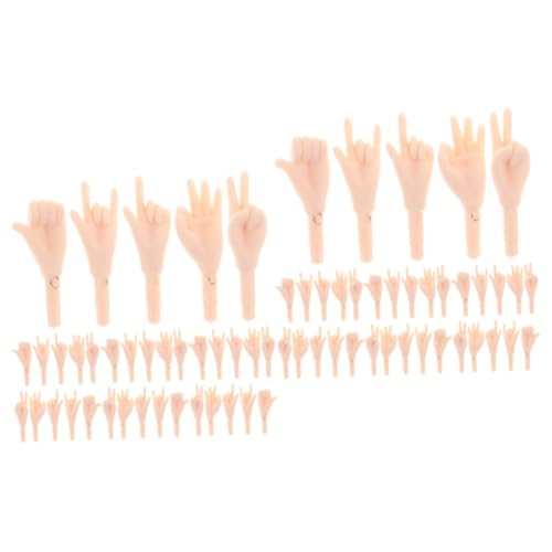 OSALADI 2 Sätze Puppenhandzubehör Puppengelenke Für Puppenherstellungszubehör Hände Handwerk Nähen Puppenzubereitungsmaterialien Diy-handteile Puppenhandgelenke Pvc Beige 100 Stück * 2 von OSALADI
