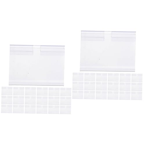 OSALADI 2 Sätze Pvc Etikettenhalter Für Preisschilder Hochtransparente Preislabels Für Supermärkte Und Geschäfte Langlebig Und Praktisch 50 Stück * 2 von OSALADI
