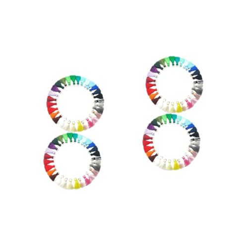 OSALADI 2 Sätze Quasten Zubehör Lange Anhänger Ringe Für Diy Schlüsselanhänger Schmuck Und Ohrringe Mischfarben Bastelaccessoires Für Kreative Projekte 60 Stück * 2 von OSALADI