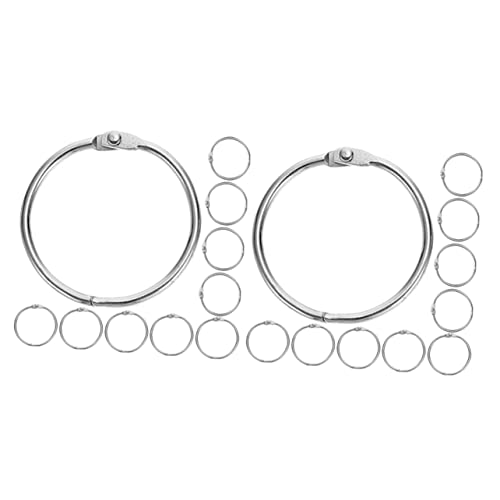 OSALADI 2 Sätze Ringbuch-ring Für Stichworte Bindung Pflicht Aufklappbare Ringe Lose Binderringe Aus Metall Kleine Metallringe Praktische Segmentierte Binderinge Silber 20 Stück * 2 von OSALADI