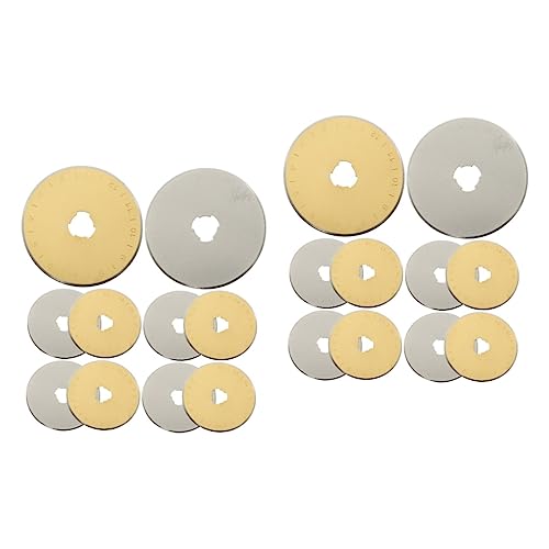 OSALADI 2 Sätze Rollschneiderklingen Quiltstoff Basteln Nähmaschinenmaterial Ersatz Handschneiden Kompatible Runde Klingen Für Rollschneider Rotationsscheibe 10 Stück * 2 OSALADI 2 Sätze Rollschneiderklingen Quiltstoff Basteln Nähmaschinenmaterial Ersatz Handschneiden Kompatible Runde Klingen Für Rollschneider Rotationsscheibe 10 Stück * 2 von OSALADI