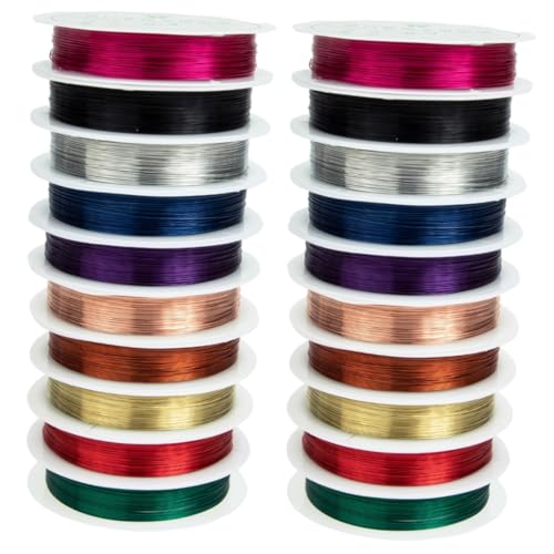 OSALADI 2 Sätze Schmuckdraht Kupfer Für Diy Bastelarbeiten Flexibles Und Langlebiges Material Für Bead Armbänder Pro Für Schmuckherstellung Und Kreative Projekte 10 Rollen * 2 OSALADI 2 Sätze Schmuckdraht Kupfer Für Diy Bastelarbeiten Flexibles Und Langlebiges Material Für Bead Armbänder Pro Für Schmuckherstellung Und Kreative Projekte 10 Rollen * 2 von OSALADI