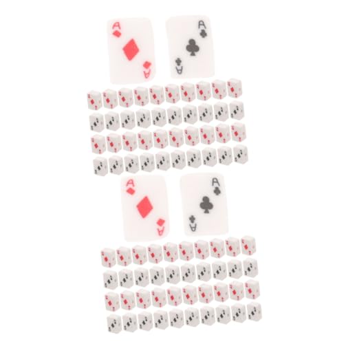 OSALADI 2 Sätze Spielkartenperlen Spacer Anhänger Für Die Schmuckherstellung Basteln Reiz Form Perlen Für Schmuckhersteller Bulk-perlen Für Die Schmuckherstellung Polymer-ton 100 Stück * 2 von OSALADI