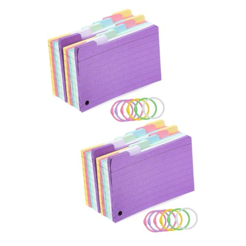 OSALADI 2 Sätze Spule Notizblock Gefüttert Studieren Von Linierten Notizkarten Karteikarten Am Ring Regel Karteikarten Mit Ringen Karteikarten Lernen Papier Zufällige Farbe 300 Blatt*2 von OSALADI