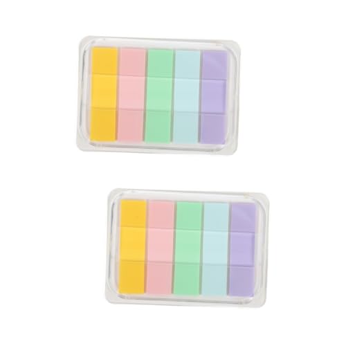 OSALADI 2 Sätze Sticky Index Tabs Selbstklebende Bunte Haftnotizen für Schüler Lehrer und Büro Praktische Lesezeichen für Notizen und Seitenmarkierung von OSALADI