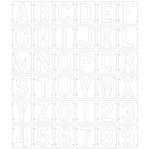 OSALADI 2 Sätze Teiliges Buchstaben und Zahlen Schablonen für Wiederverwendbare Diy Malvorlagen Pet für Kreative Wandgestaltung und Bastelprojekte von OSALADI