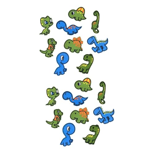 OSALADI 2 Sätze Teiliges Cartoon Dinosaurier Aufnäher Bestickte Applikationen Für T Shirts Jeans Und Taschen Zum Aufbügeln Und Verschönern Von Kleidung Diy Dekorationen 9 Stück * 2 von OSALADI