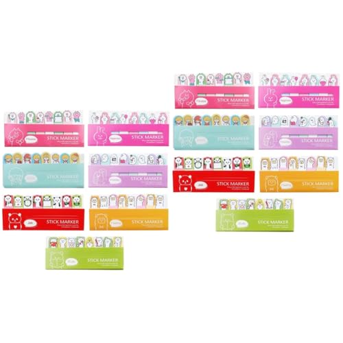 OSALADI 2 Sätze Teiliges Cartoon Haftnotizen Selbstklebende Index Tabs Bunten Designs Für Büro Schule Und Zuhause Wiederverwendbar Rückstände 7 Stück * 2 von OSALADI