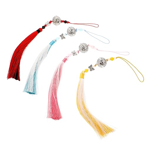 OSALADI 2 Sätze Teiliges Chinesischer Antiker Glockenanhänger Mit Quaste Traditioneller Hanfu Gürtel Schmuck Vintage Kostümcharme Für Cosplay Taschen Und Wohnkultur Dekoration 4 Stück * 2 OSALADI 2 Sätze Teiliges Chinesischer Antiker Glockenanhänger Mit Quaste Traditioneller Hanfu Gürtel Schmuck Vintage Kostümcharme Für Cosplay Taschen Und Wohnkultur Dekoration 4 Stück * 2 von OSALADI